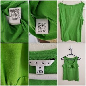 Green gathered front tank